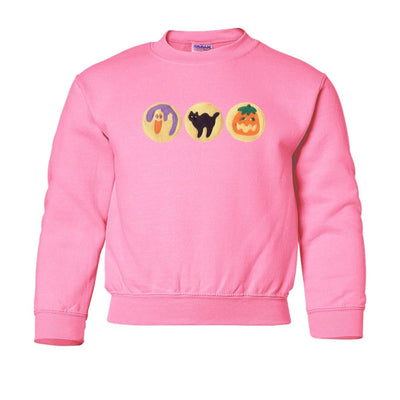Kids 'Halloween Cookies' Embroidered Crewneck Sweatshirt - United Monograms