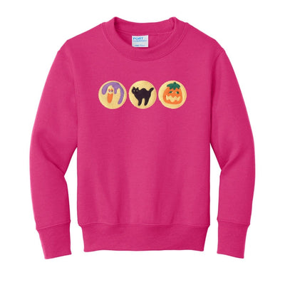 Kids 'Halloween Cookies' Embroidered Crewneck Sweatshirt - United Monograms