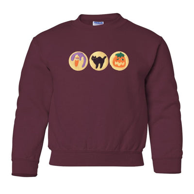 Kids 'Halloween Cookies' Embroidered Crewneck Sweatshirt - United Monograms