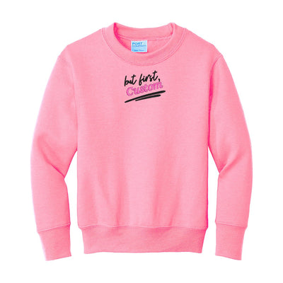 Kids Make It Yours™ 'But First' Crewneck Sweatshirt - United Monograms