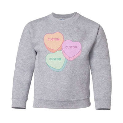 Kids Make It Yours™ 'Candy Hearts' Crewneck Sweatshirt - United Monograms