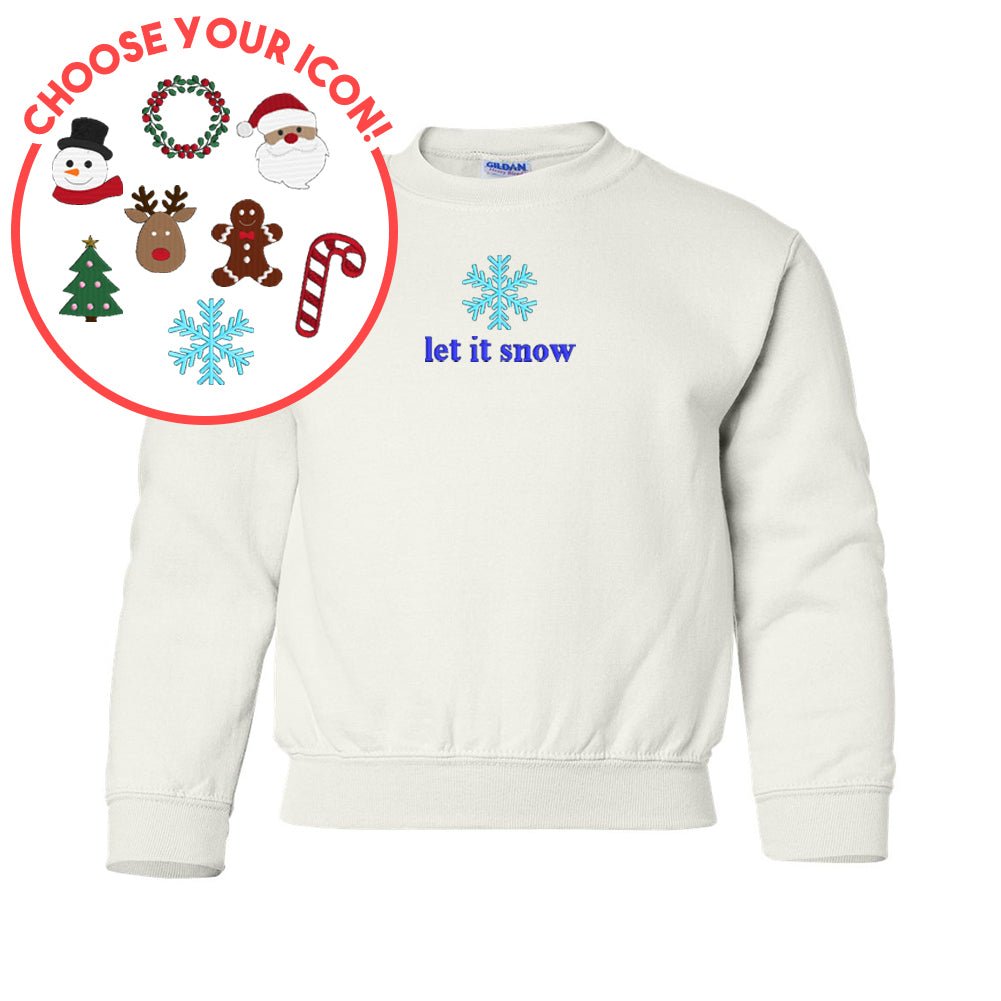 Kids Make It Yours™ Christmas Icon Crewneck Sweatshirt - United Monograms