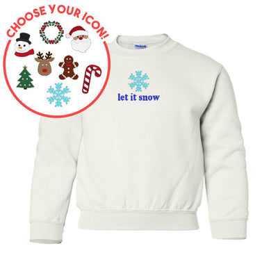 Kids Make It Yours™ Christmas Icon Crewneck Sweatshirt - United Monograms