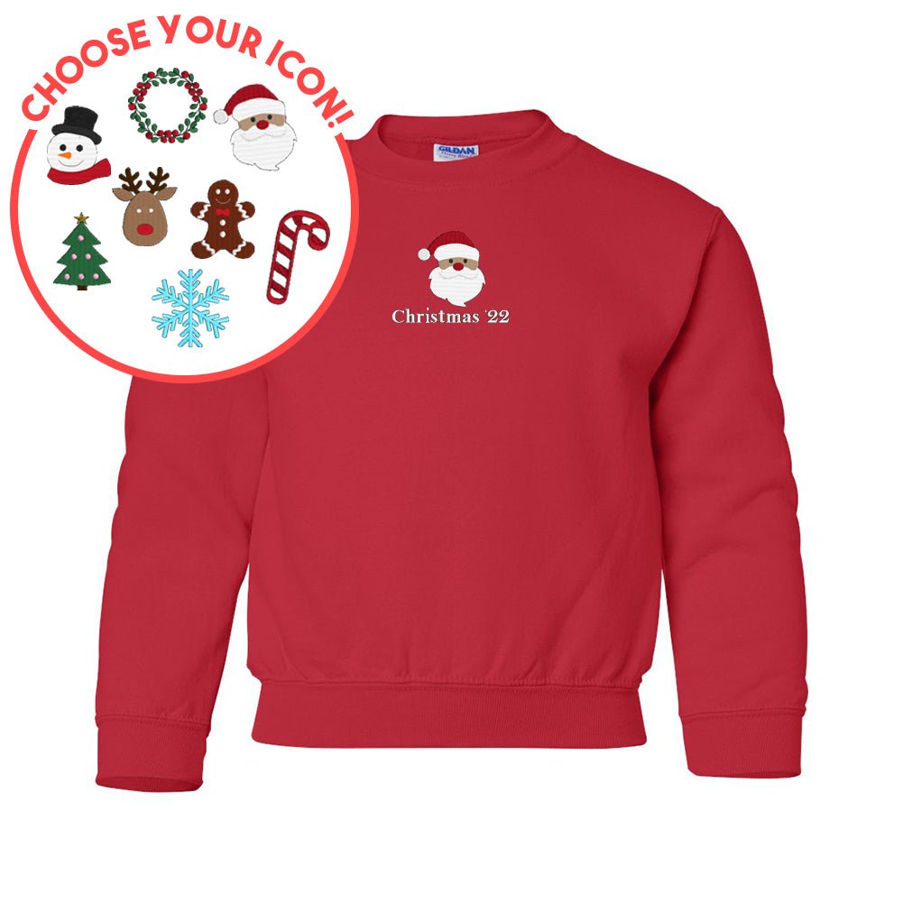 Kids Make It Yours™ Christmas Icon Crewneck Sweatshirt - United Monograms
