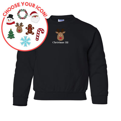 Kids Make It Yours™ Christmas Icon Crewneck Sweatshirt - United Monograms
