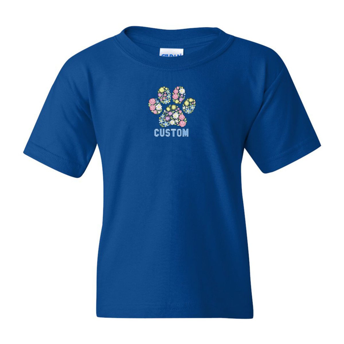 Kids Make It Yours™ 'Floral Paw Print' T-Shirt - United Monograms
