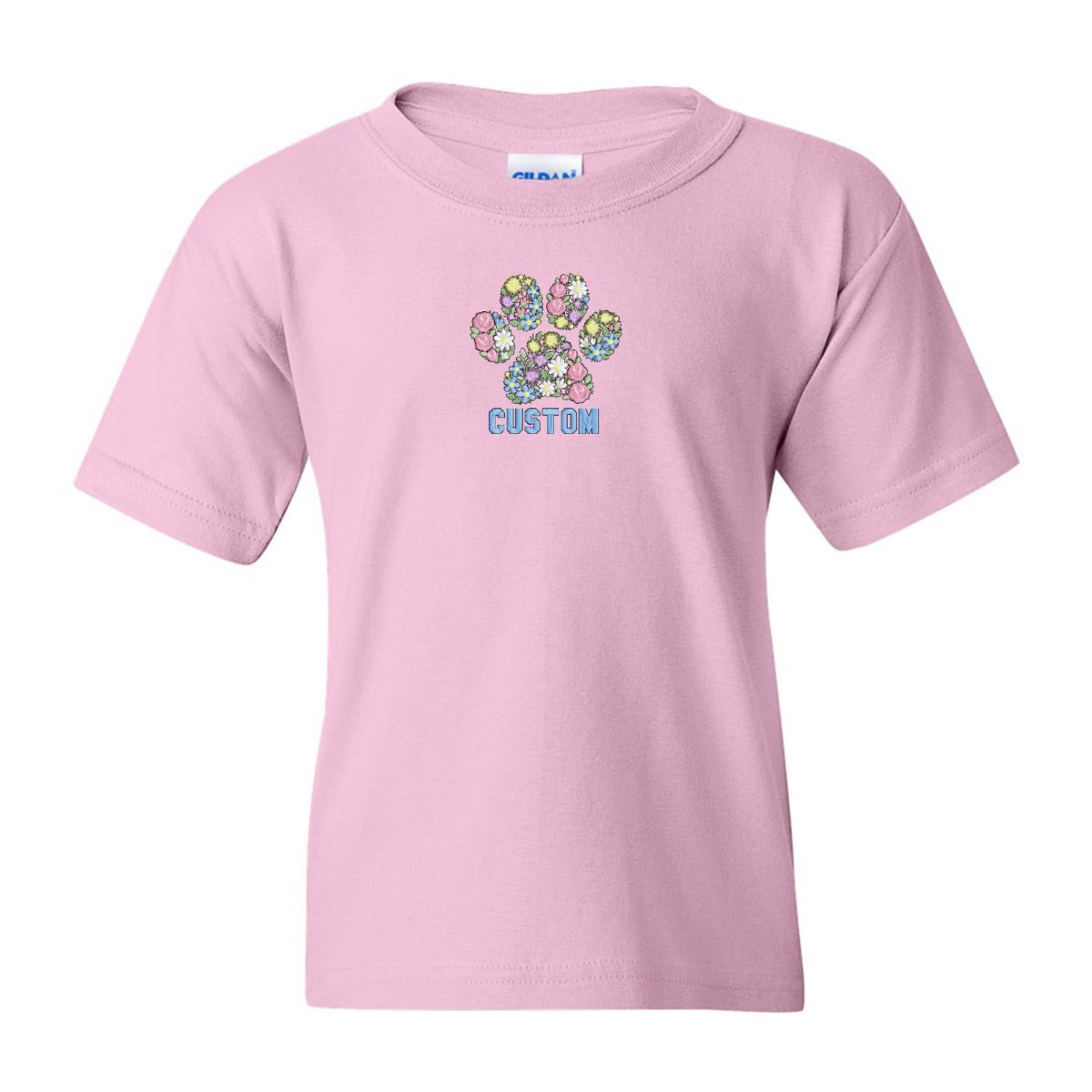 Kids Make It Yours™ 'Floral Paw Print' T-Shirt - United Monograms