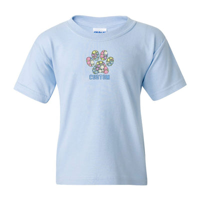 Kids Make It Yours™ 'Floral Paw Print' T-Shirt - United Monograms