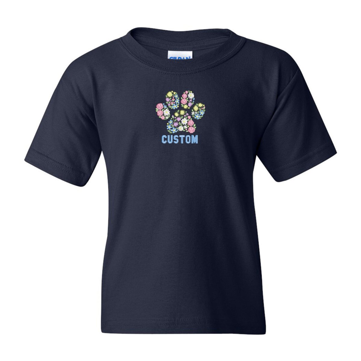 Kids Make It Yours™ 'Floral Paw Print' T-Shirt - United Monograms