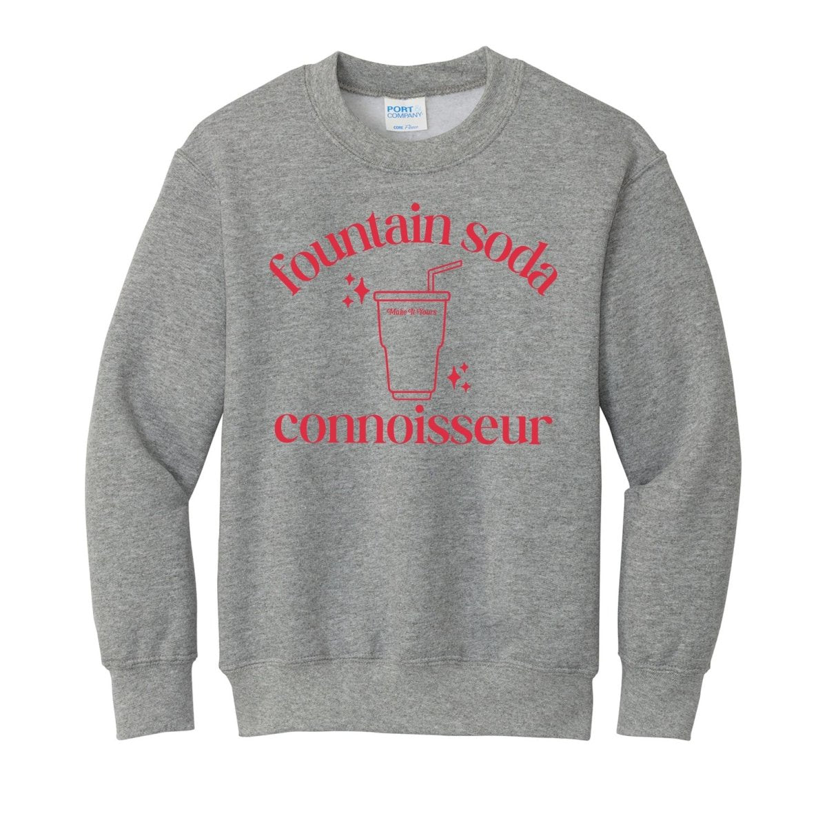 Kids Make It Yours™ 'Fountain Soda Connoisseur' Crewneck Sweatshirt - United Monograms
