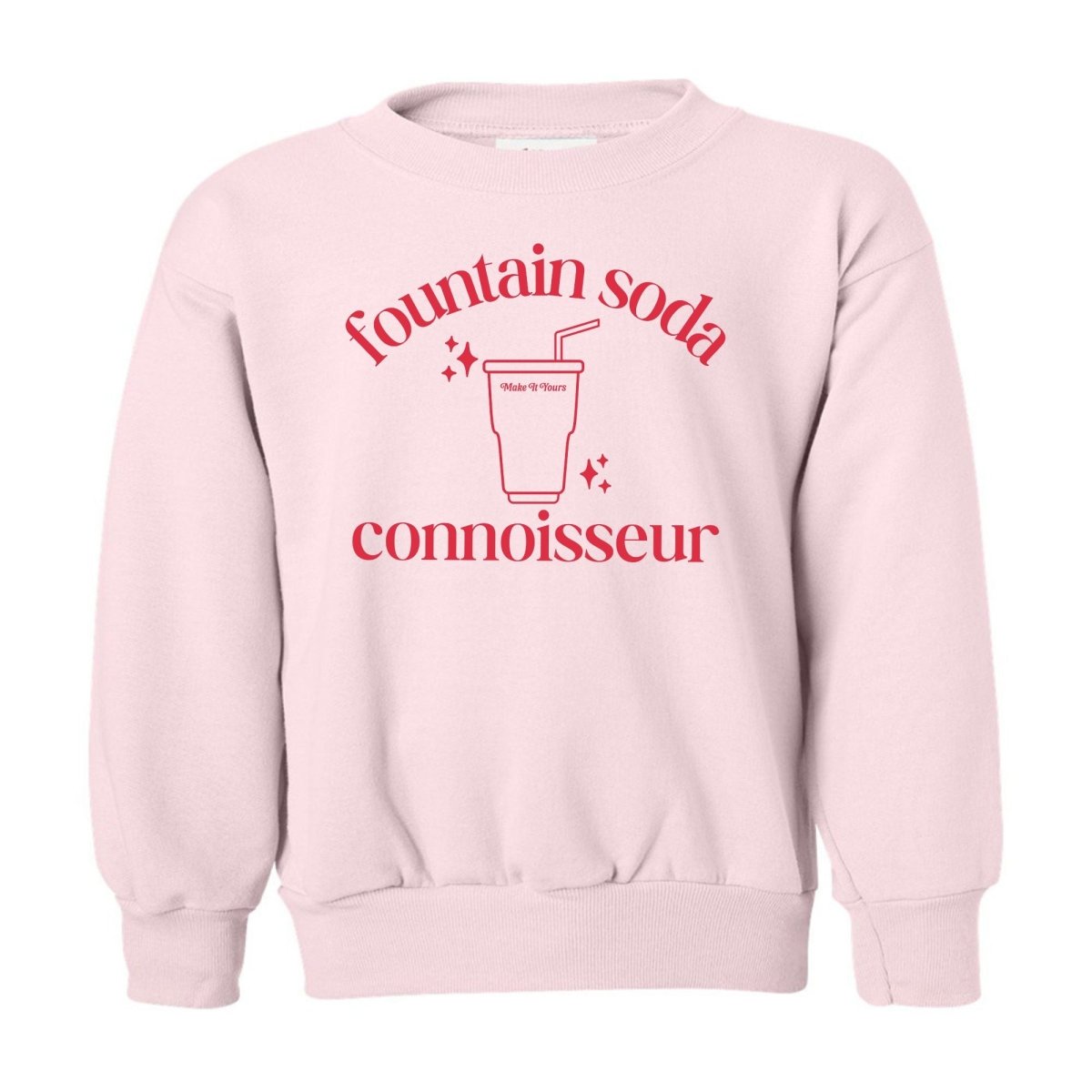Kids Make It Yours™ 'Fountain Soda Connoisseur' Crewneck Sweatshirt - United Monograms