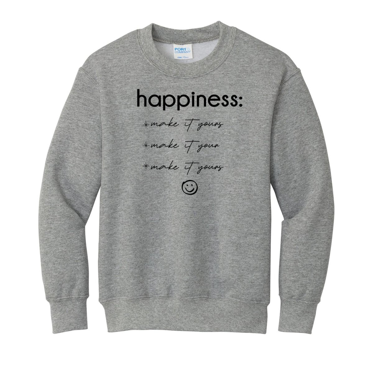 Kids Make It Yours™ 'Happiness Checklist' Crewneck Sweatshirt - United Monograms