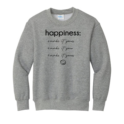 Kids Make It Yours™ 'Happiness Checklist' Crewneck Sweatshirt - United Monograms