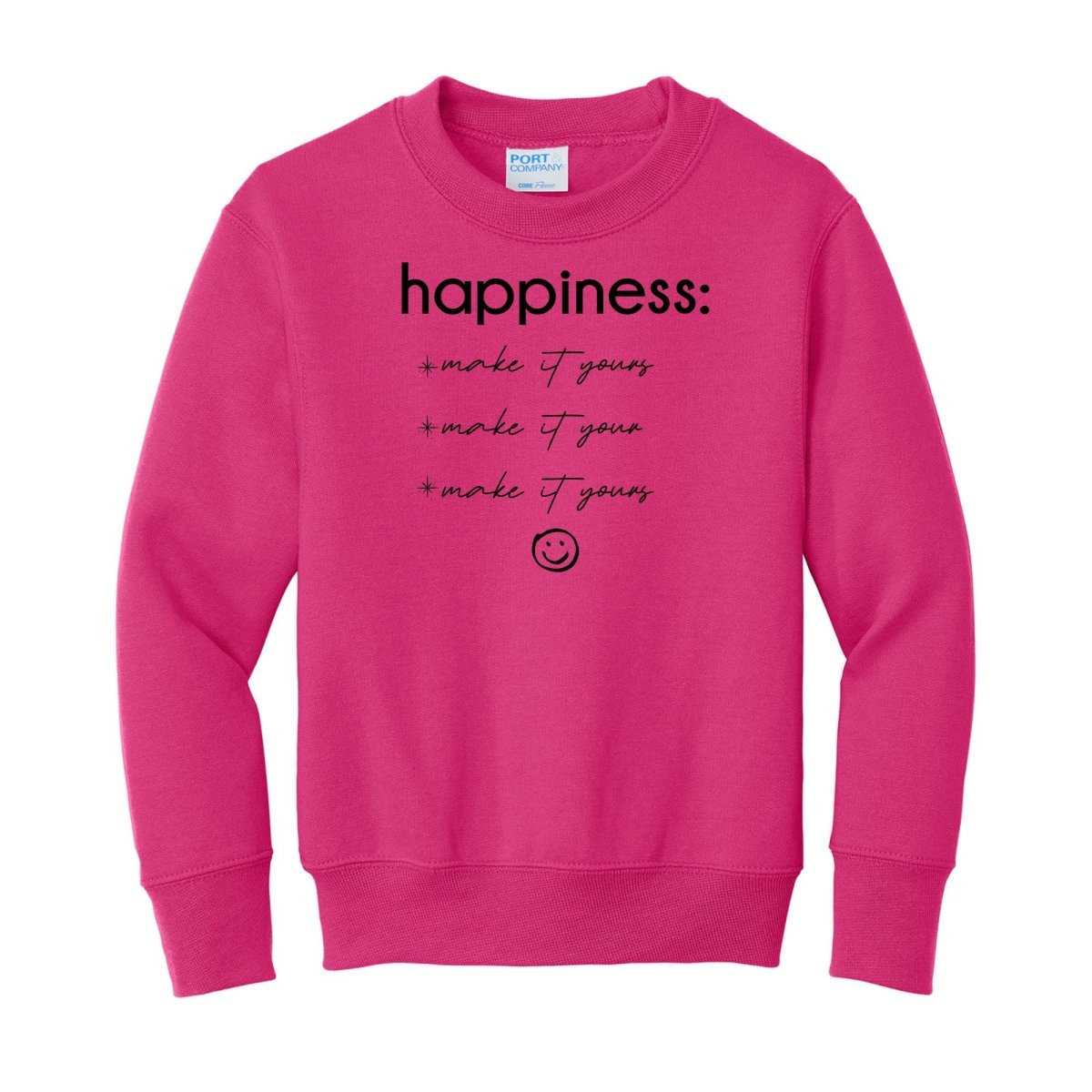 Kids Make It Yours™ 'Happiness Checklist' Crewneck Sweatshirt - United Monograms