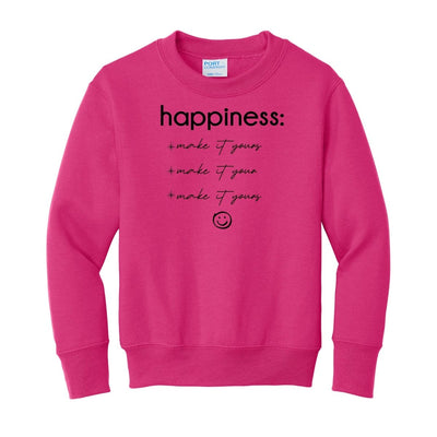 Kids Make It Yours™ 'Happiness Checklist' Crewneck Sweatshirt - United Monograms