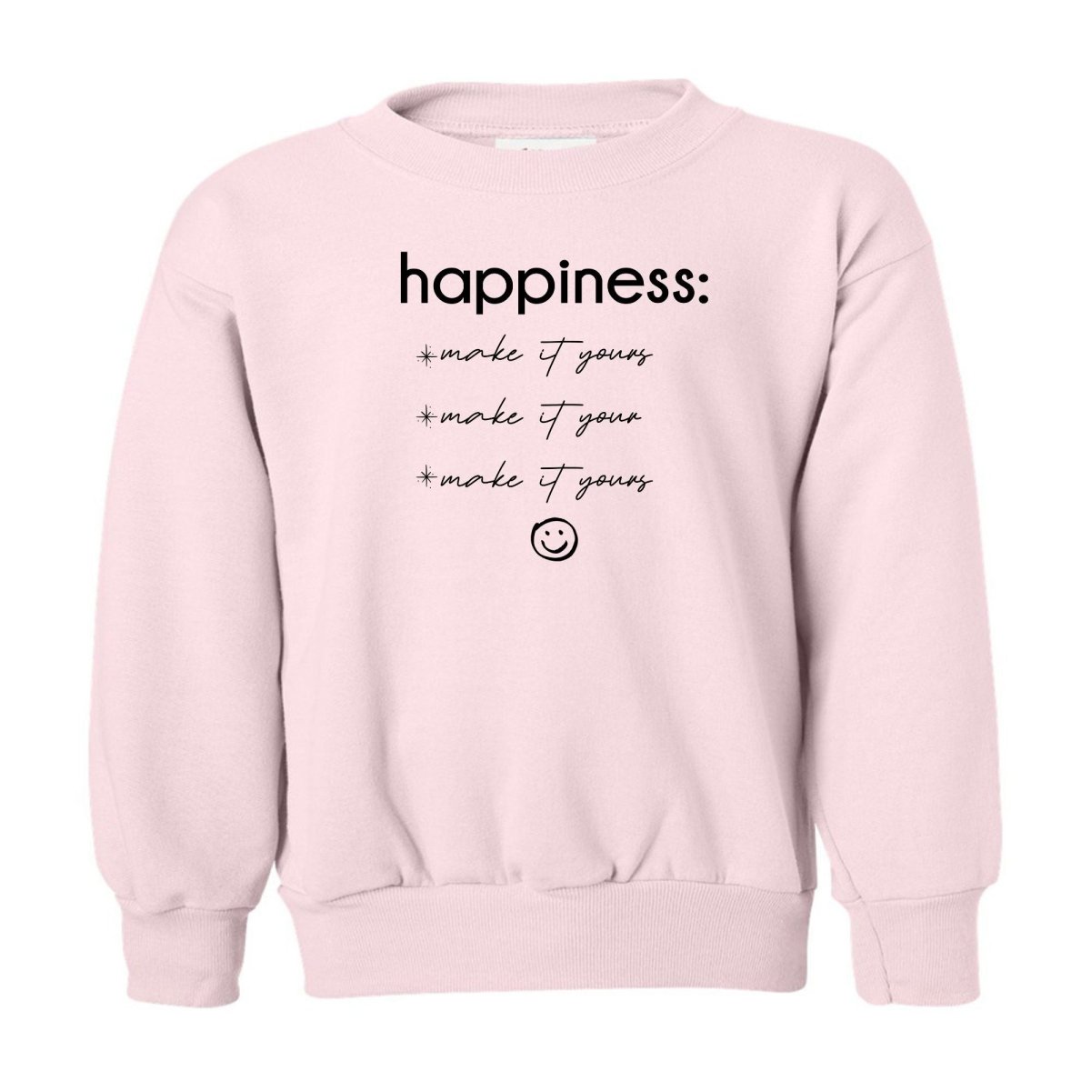 Kids Make It Yours™ 'Happiness Checklist' Crewneck Sweatshirt - United Monograms