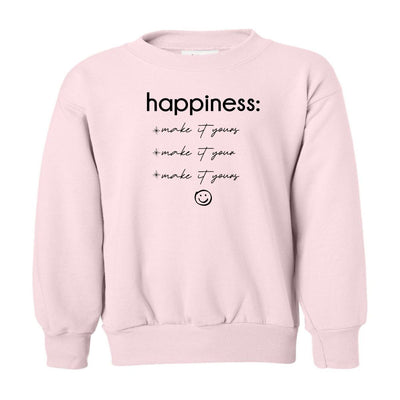 Kids Make It Yours™ 'Happiness Checklist' Crewneck Sweatshirt - United Monograms