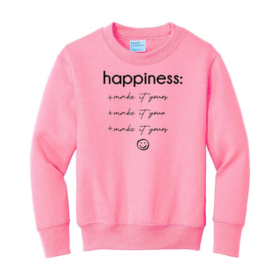 Kids Make It Yours™ 'Happiness Checklist' Crewneck Sweatshirt - United Monograms