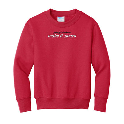 Kids Make It Yours™ 'Just A Girl Who Loves' Crewneck Sweatshirt - United Monograms