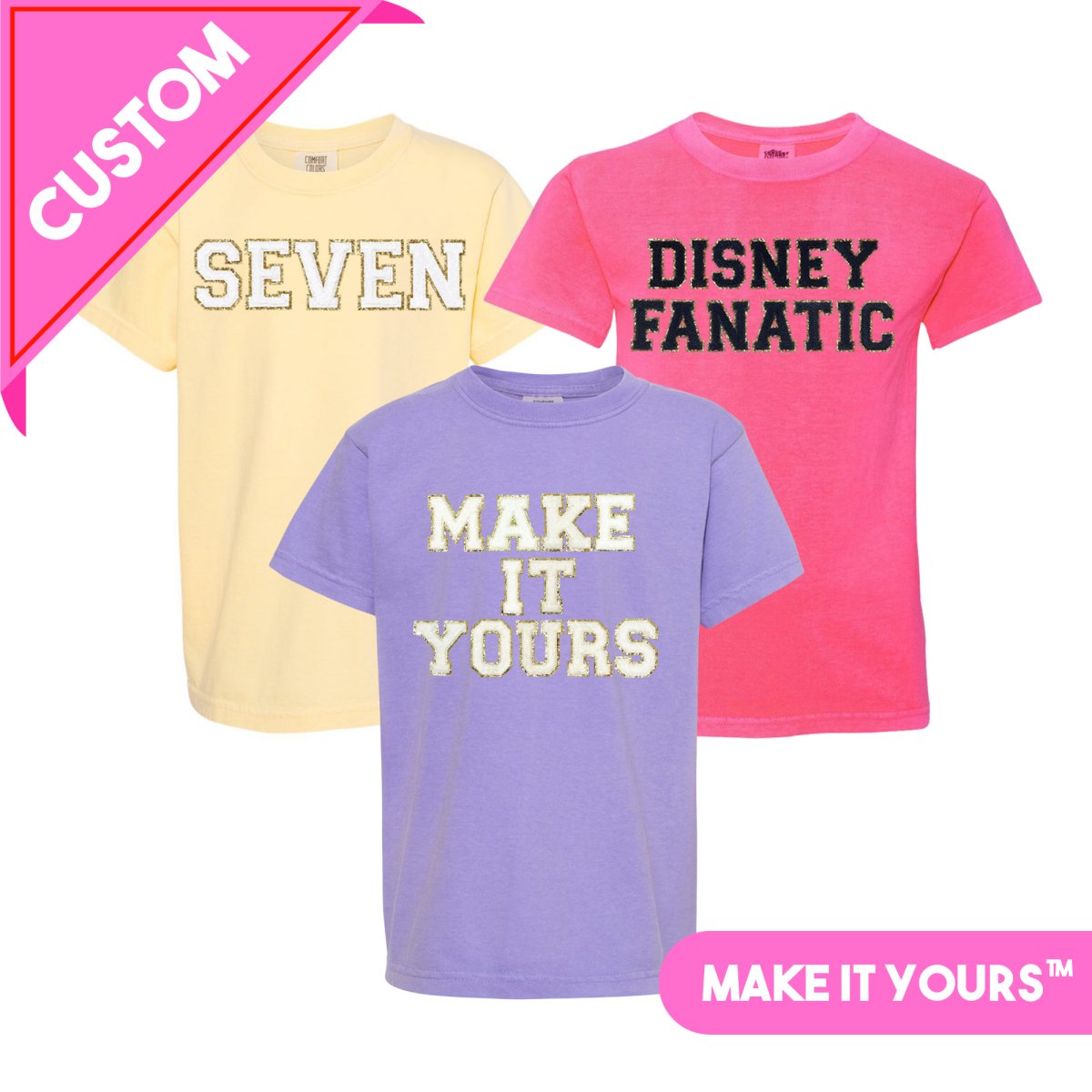 Kids Make It Yours™ Letter Patch T-Shirt - United Monograms