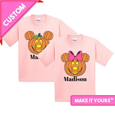 Kids Make It Yours™ 'Mickey/Minnie Jack - O' - Lantern' T-Shirt - United Monograms