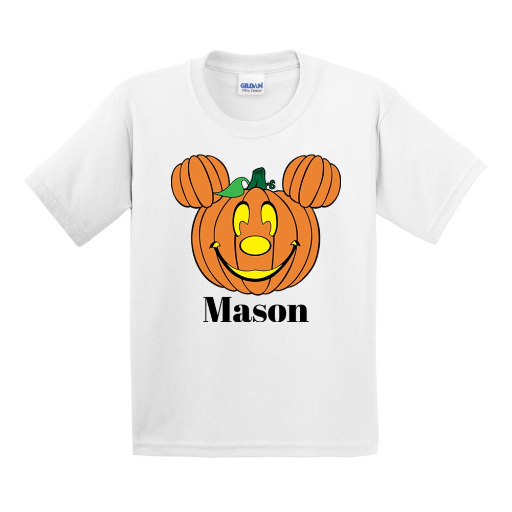 Kids Make It Yours™ 'Mickey/Minnie Jack-O'-Lantern' T-Shirt - United Monograms