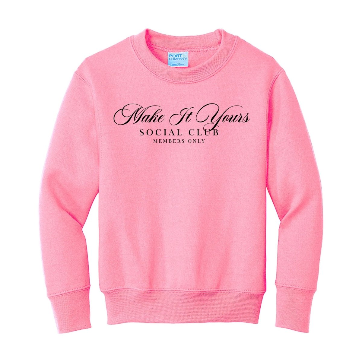 Kids Make It Yours™ 'Social Club' Crewneck Sweatshirt - United Monograms