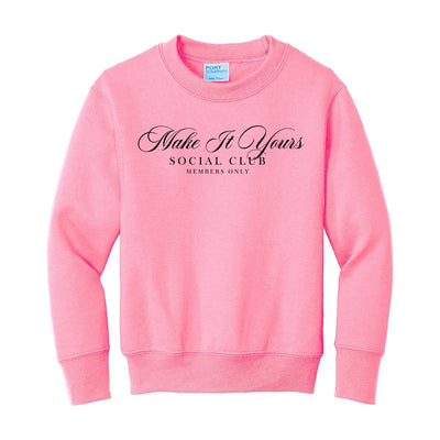 Kids Make It Yours™ 'Social Club' Crewneck Sweatshirt - United Monograms
