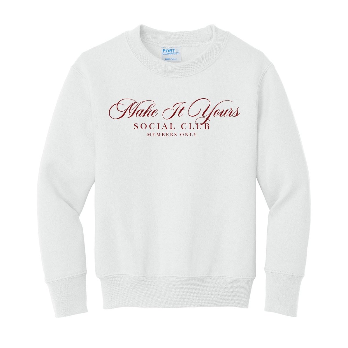 Kids Make It Yours™ 'Social Club' Crewneck Sweatshirt - United Monograms