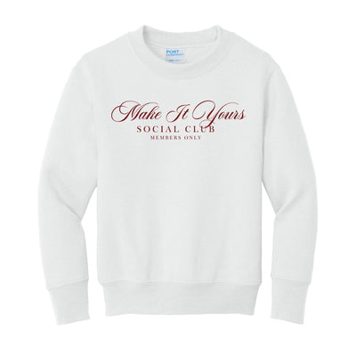 Kids Make It Yours™ 'Social Club' Crewneck Sweatshirt - United Monograms