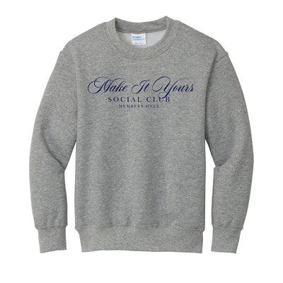 Kids Make It Yours™ 'Social Club' Crewneck Sweatshirt - United Monograms