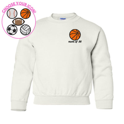 Kids Make It Yours™ Sports Icon Crewneck Sweatshirt - United Monograms