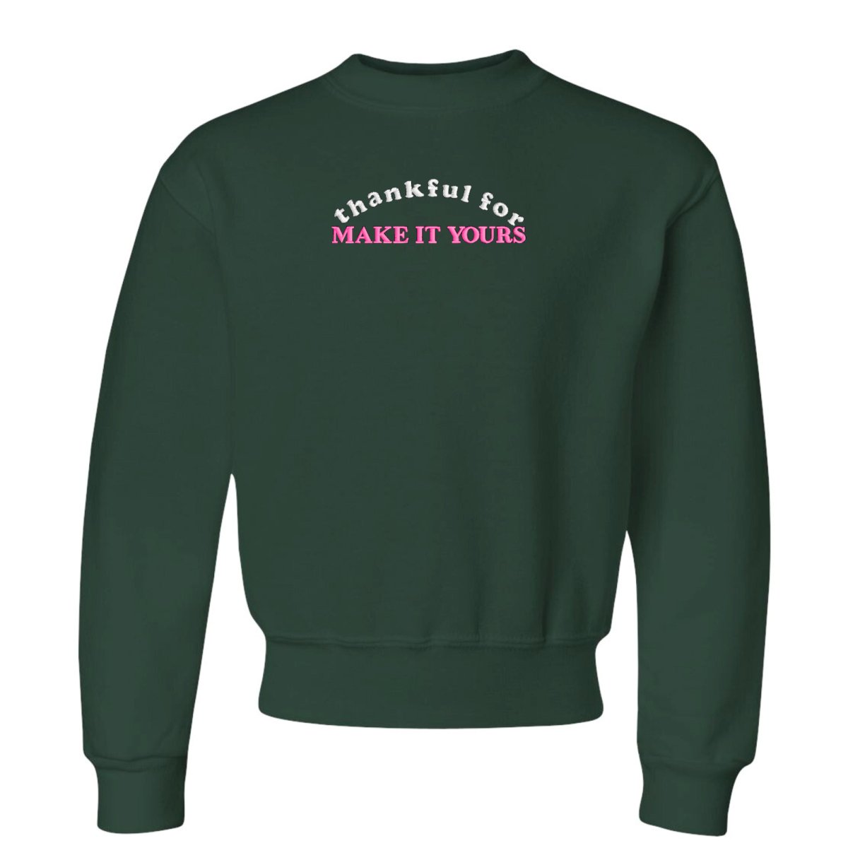 Kids Make It Yours™ 'Thankful For' Crewneck Sweatshirt - United Monograms