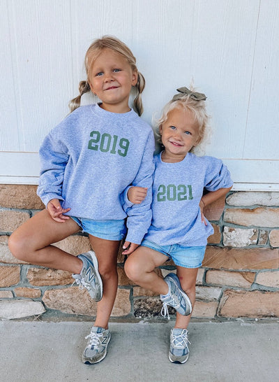 Kids Make It Yours™ 'Year' Crewneck Sweatshirt - United Monograms