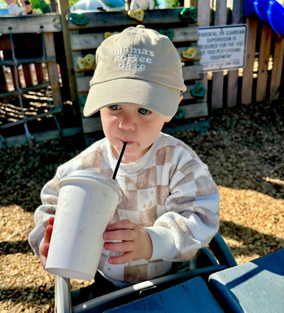Kids 'Mama's Coffee Date' Baseball Hat - United Monograms