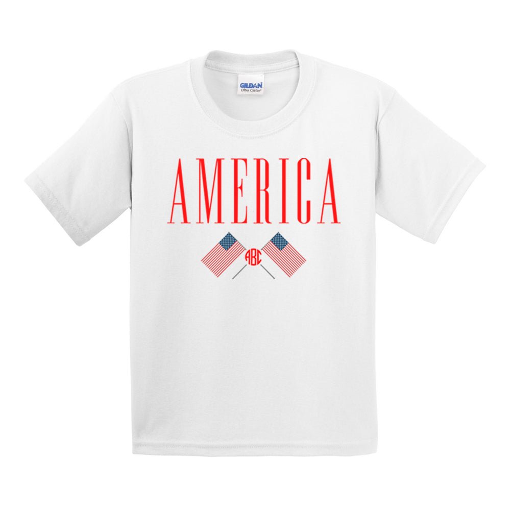 Kids Monogrammed 'America' T-Shirt - United Monograms