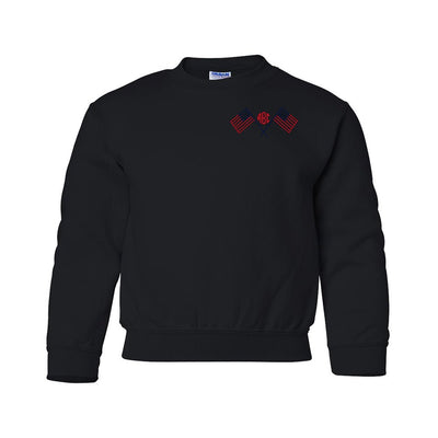 Kids Monogrammed American Flag Crewneck Sweatshirt - United Monograms