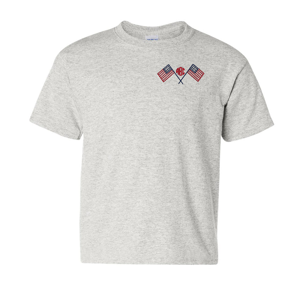 Kids Monogrammed American Flag T-Shirt - United Monograms