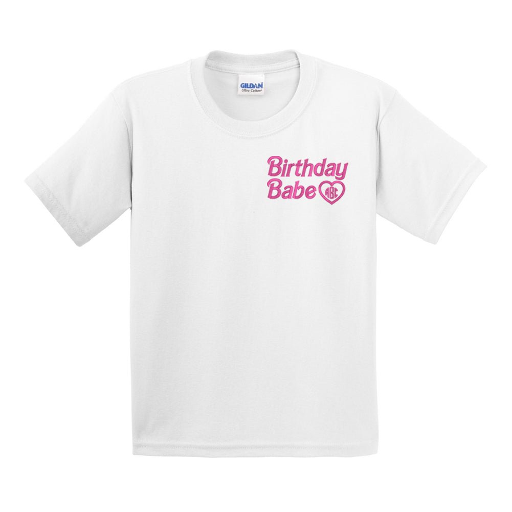 Kids Monogrammed Birthday Babe T-Shirt - United Monograms