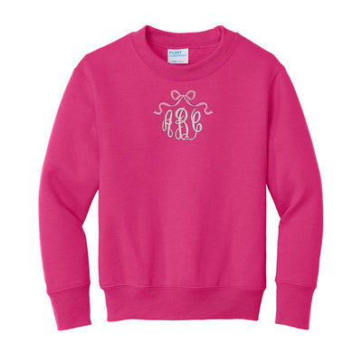 Kids Monogrammed 'Bow' Crewneck Sweatshirt - United Monograms