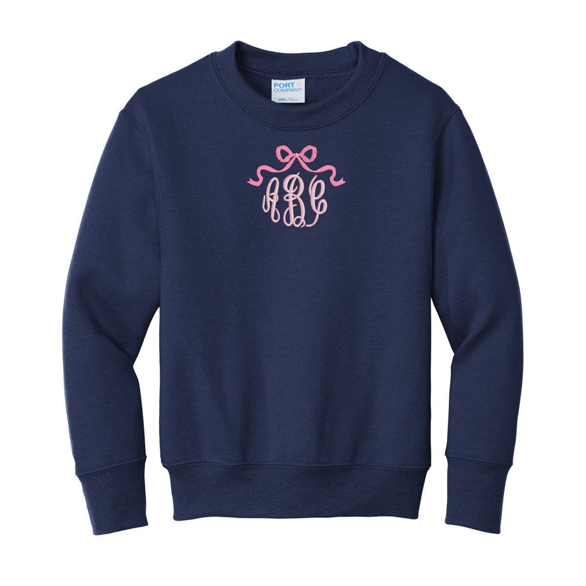Kids Monogrammed 'Bow' Crewneck Sweatshirt - United Monograms