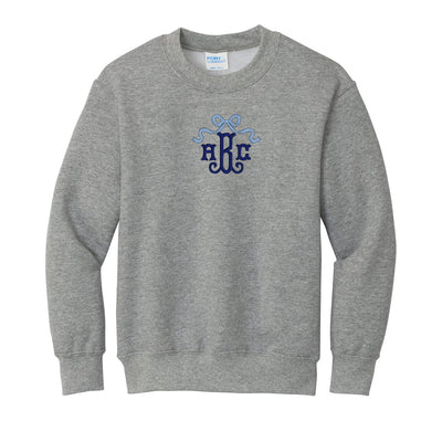 Kids Monogrammed 'Bow' Crewneck Sweatshirt - United Monograms