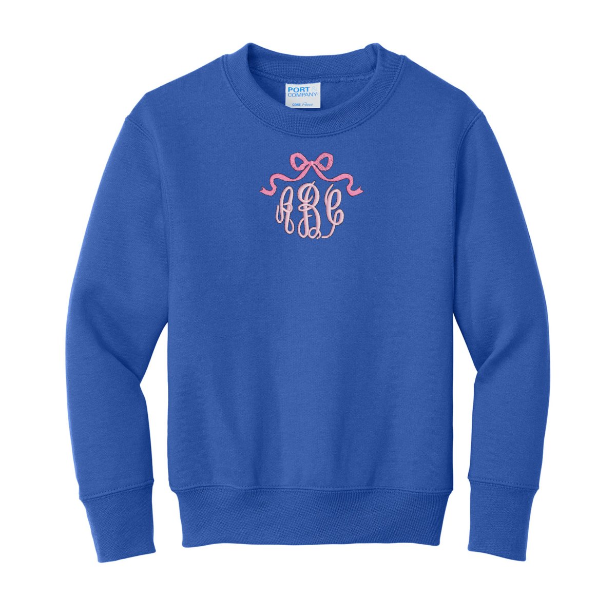 Kids Monogrammed 'Bow' Crewneck Sweatshirt - United Monograms