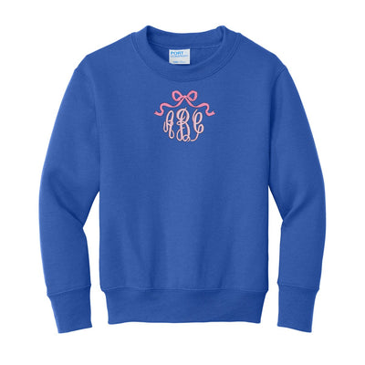 Kids Monogrammed 'Bow' Crewneck Sweatshirt - United Monograms
