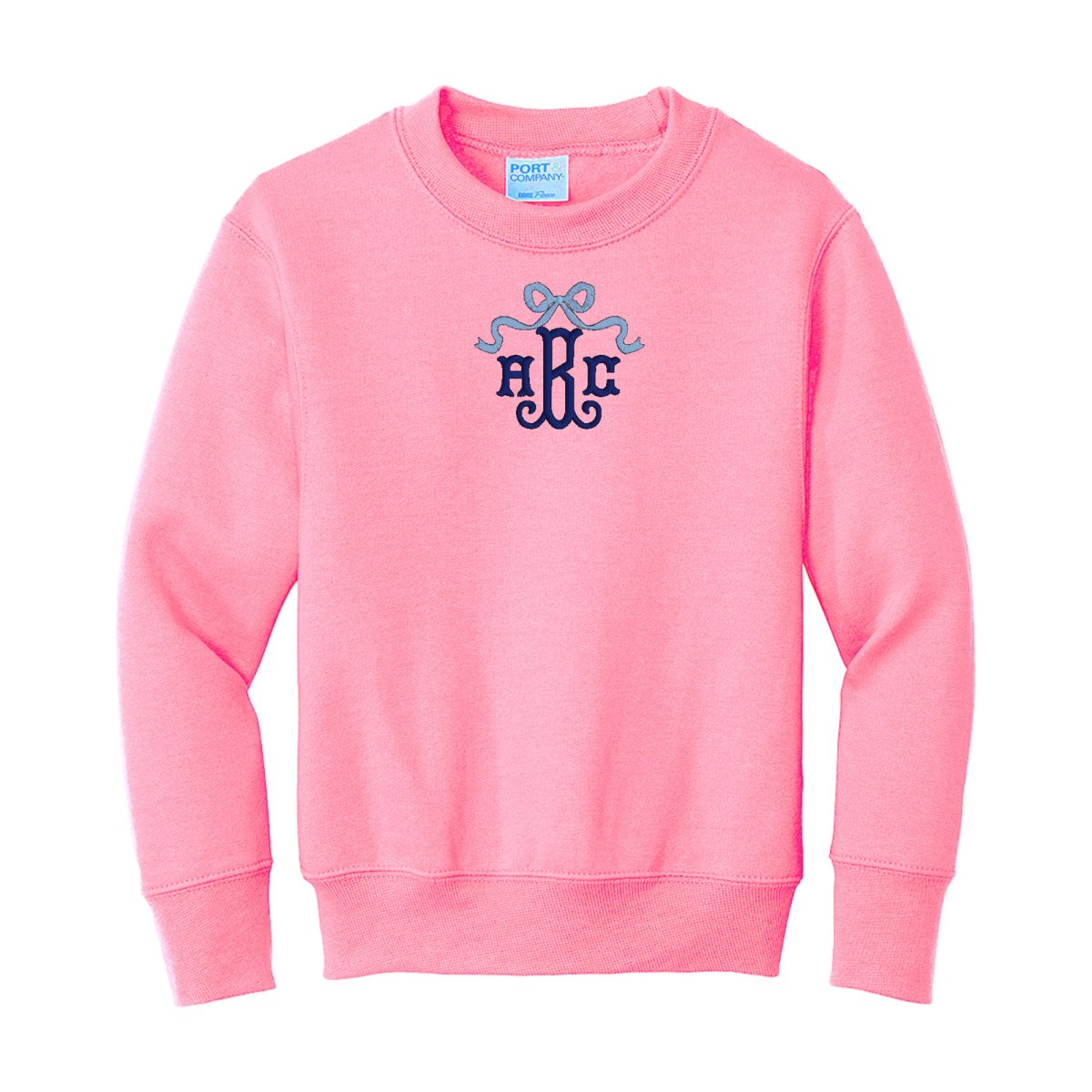 Kids Monogrammed 'Bow' Crewneck Sweatshirt - United Monograms