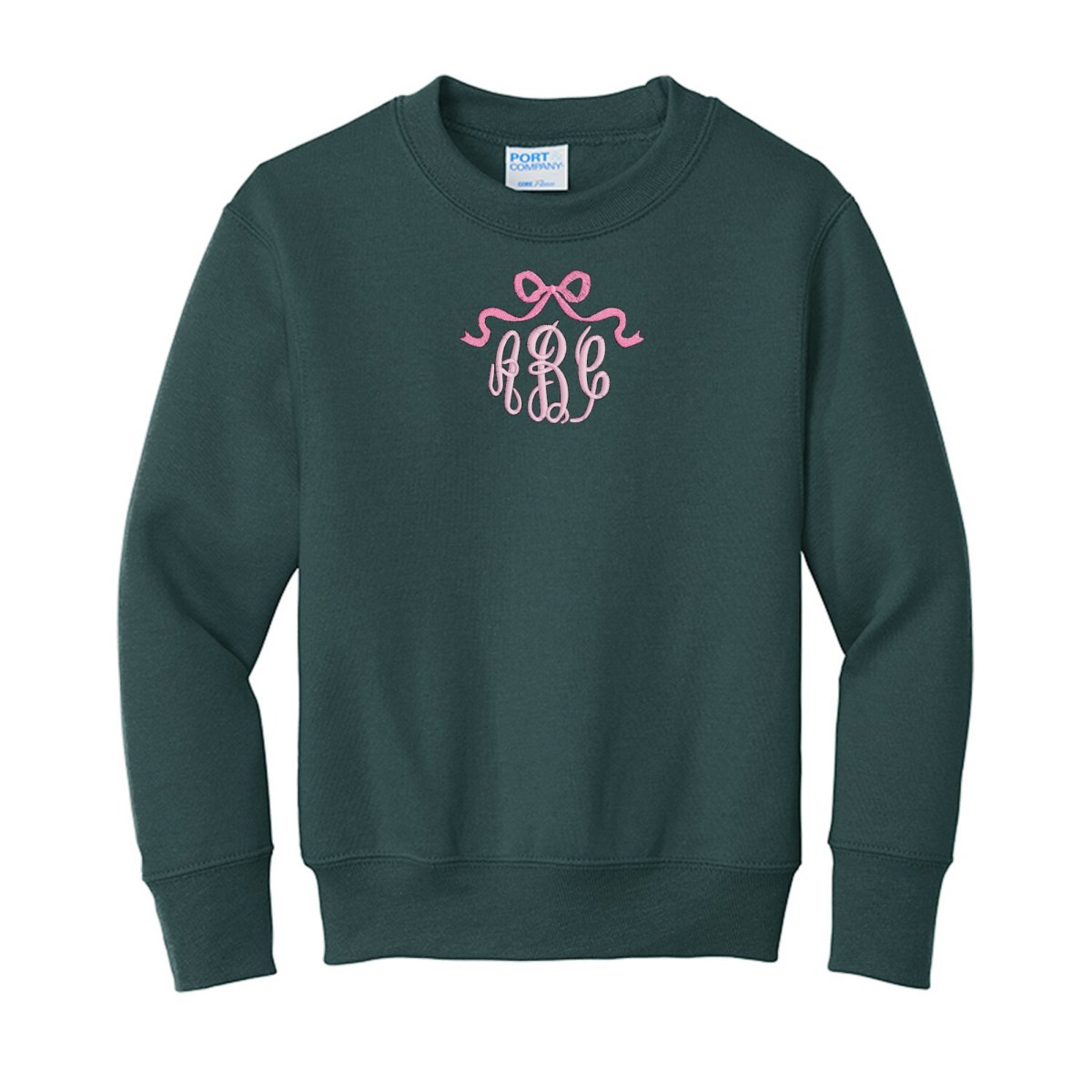 Kids Monogrammed 'Bow' Crewneck Sweatshirt - United Monograms