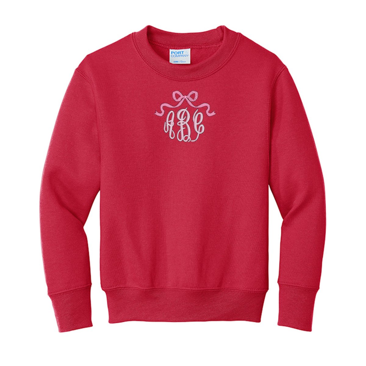 Kids Monogrammed 'Bow' Crewneck Sweatshirt - United Monograms