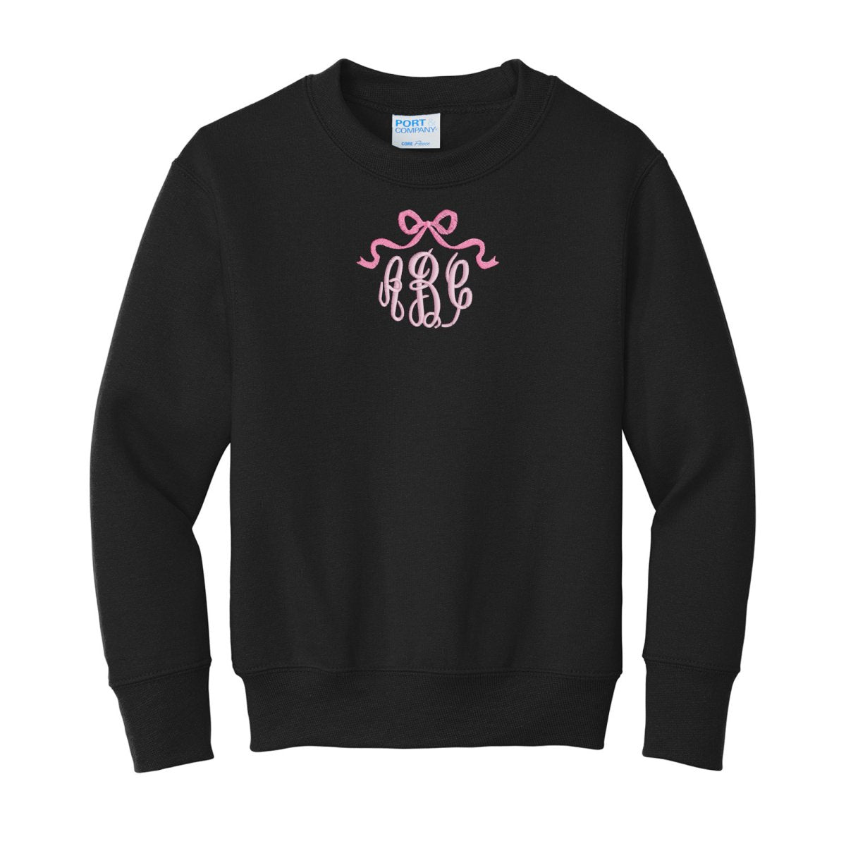 Kids Monogrammed 'Bow' Crewneck Sweatshirt - United Monograms