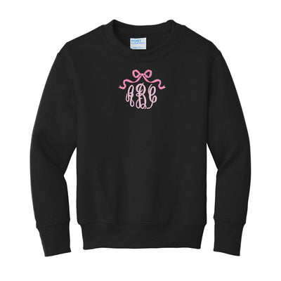 Kids Monogrammed 'Bow' Crewneck Sweatshirt - United Monograms