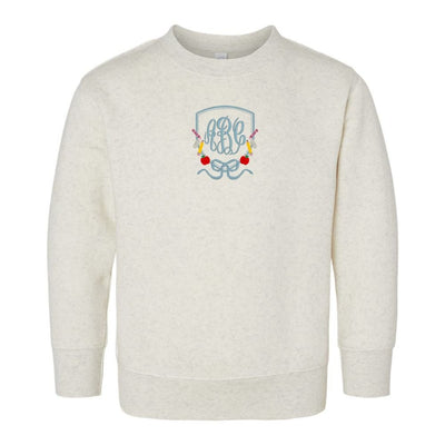 Kids Monogrammed 'Classroom Crest Royalty' Crewneck - United Monograms